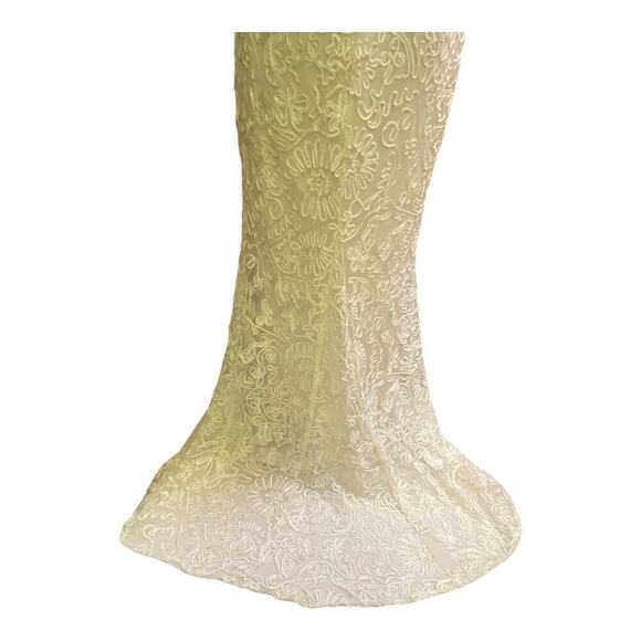 Lulu’s Women’s Nathalie Cream Embroidered Maxi Wedding Dress Size L MSRP 178$ - Picture 12 of 16